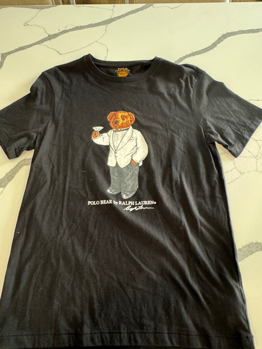 Polo by Ralph Lauren Black Polo Bear Graphic Tee with Tuxedo Bear